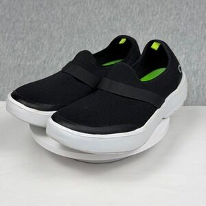 OOFOS OOmg Low Shoe Black White Recovery Slip On Sneakers Womens 8.5 12012022-95